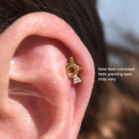 Culturesse Taurus Helix Screw Back Earring (Gold Single Piece) images 4