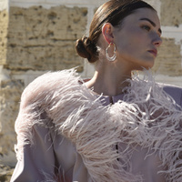 Culturesse Vanora Two Tone Fluid Loop Earrings images 4