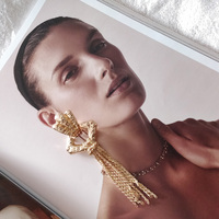 Culturesse Natalii Golden Knot Earrings (for non-pierced ears) images 4