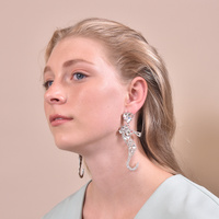 Culturesse Lexi Seahorse Rhinestone Drop Earrings (my ears are pierced) images 4