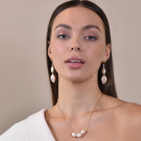 Culturesse Estere Runway Shell Drop Earrings images 4