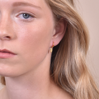 Culturesse Irena Gold Vermeil Evil Eye Earrings images 4