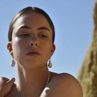 Culturesse Milana Diamante Baroque Pearl Earrings (Imperfect No.2) images 4