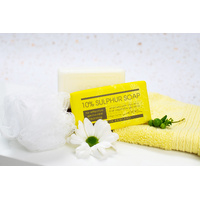 10% Sulphur Soap Bar 190g Natural Antibacterial Vegan Friendly Vitamin E  images 4