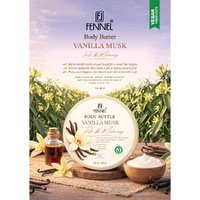 Fennel Vanilla Musk Body Butter 200g Vegan Moisturising Skin Cream Bundle Of 3 images 4