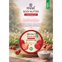Fennel Strawberry Body Butter 200g Vegan Moisturising Skin Cream Bundle Of 3 images 4