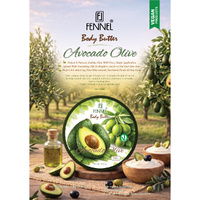 Fennel Avocado Olive Body Butter 200g Vegan Moisturising Skin Cream Bundle Of 3 images 4
