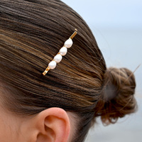 Culturesse Eyre Freshwater Pearl Hair Clip images 4