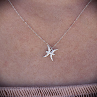 Culturesse Pisces Diamante Pendant Necklace (Silver) images 4