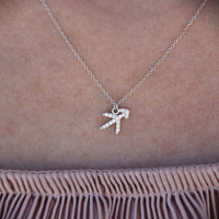 Culturesse Sagittarius Diamante Pendant Necklace (Silver) images 4