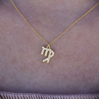 Culturesse Virgo Diamante Pendant Necklace (Gold) images 4