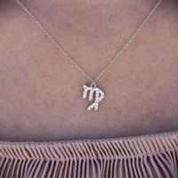 Culturesse Virgo Diamante Pendant Necklace (Silver) images 4