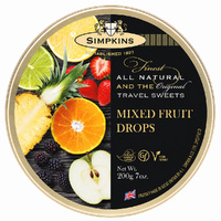 Simpkins Mixed Fruit Drops 200g Tin Sweets Candy Lollies images 4