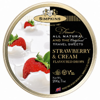 Simpkins Strawberries and Cream Drops 200g Tin Sweets Candy Lollies images 4
