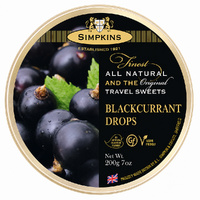 Simpkins Black Currant Drops 200g Tin Sweets Candy Lollies images 4