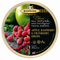 Simpkins Apple Raspberry and Cranberry Drops 200g Tin Sweets Candy Lollies images 4