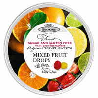 Simpkins Sugar Free Mixed Fruit Drops 150g Tin Sweets Candy Lollies images 4
