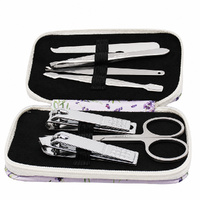 Lulu Grace Classic Lavender Manicure Set 7 Piece Stainless Steel Kit images 5