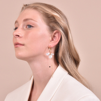 Culturesse Ivet Floral Hoop Mismatching Earrings  images 5