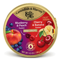 Cavendish & Harvey Mini Drops Blueberry Peach Cherry Banana 130g images 5