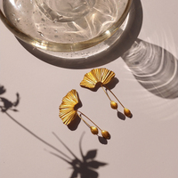 Culturesse Kendra Modern Sculpture Art Earrings images 5