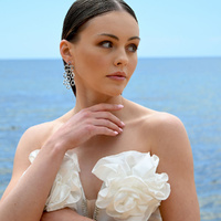 Culturesse Lenore Sculptured Loop Mesh Earrings (Silver) images 5