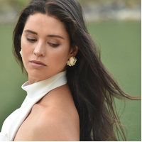 Culturesse Antoinette 22K Pearl Bouquet Earrings images 5
