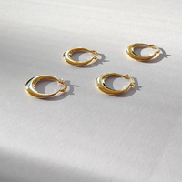 Culturesse Jobella Golden Hue Huggie Earrings images 5