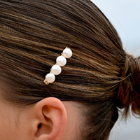 Culturesse Brenn Freshwater Pearl Hair Clip images 5