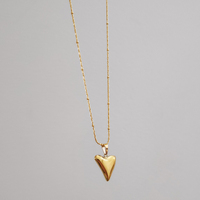 Culturesse Estrella Heart of Gold Pendant Necklace images 5