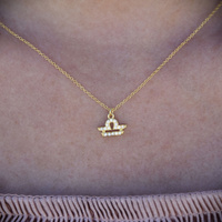 Culturesse Libra Diamante Pendant Necklace (Gold) images 5