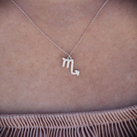 Culturesse Scorpio Diamante Pendant Necklace (Silver) images 5