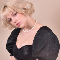 Culturesse Bijou Freshwater Pearl Choker Necklace images 5