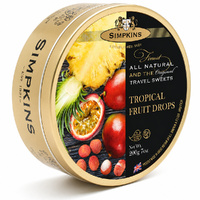 Simpkins Tropical Fruit Drops 200g Tin Sweets Candy Lollies images 5