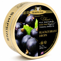 Simpkins Black Currant Drops 200g Tin Sweets Candy Lollies images 5
