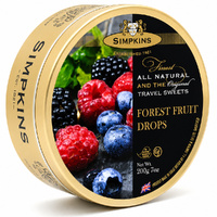 Simpkins Forest Fruit Drops 200g Tin Sweets Candy Lollies images 5