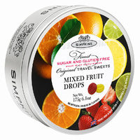 Simpkins Sugar Free Mixed Fruit Drops 150g Tin Sweets Candy Lollies images 5