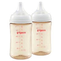 Pigeon SofTouch BPP Nursing Bottle PPSU Twin Pack 240mL images 6