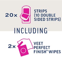 Veet PURE Cold Wax Strips Legs & Body Sensitive Skin 20 Pack images 6