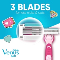Gillette Simply Venus Razor Handle & 4 Blade Refills images 6
