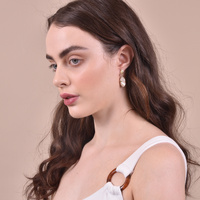 Culturesse Mediterranean Baroque Pearl Drop Earrings (Imperfect) images 6