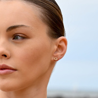 Culturesse Cancer Artisan Zirconia Pavé Stud Earrings (Gold) images 6