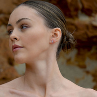 Culturesse Capricorn Artisan Zirconia Pavé Stud Earrings (Silver) images 6