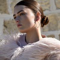 Culturesse Vanora Two Tone Fluid Loop Earrings images 6