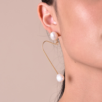 Culturesse Andrya Artisan Dancing Pearl Earrings images 6
