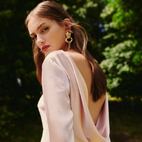 Culturesse Natalii Golden Knot Earrings (for non-pierced ears) images 6