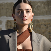 Culturesse Soft Echo Resin Drop Earrings images 6