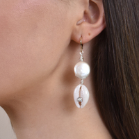 Culturesse Estere Runway Shell Drop Earrings images 6