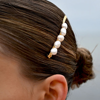 Culturesse Lulu Freshwater Pearl Hair Clip images 6