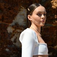 Culturesse Meret Rose-hue Freshwater Pearl Hair Clip images 6